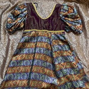 Western Costume CO Metallic Purple and Orange Dress